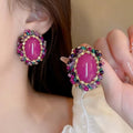 Hot Pink vintage-style statement Stud Earring