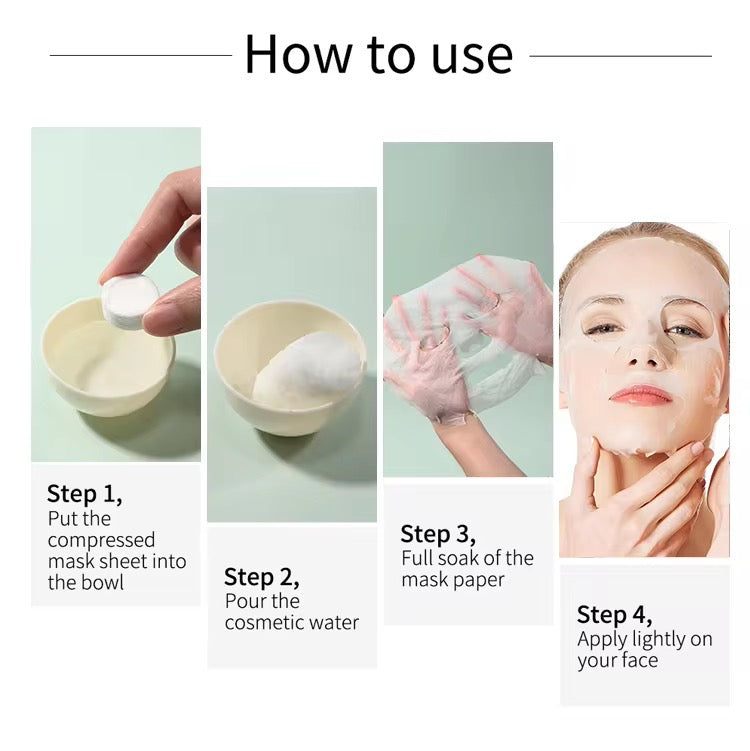 50pcs Compressed Facial Cotton Mask Sheets