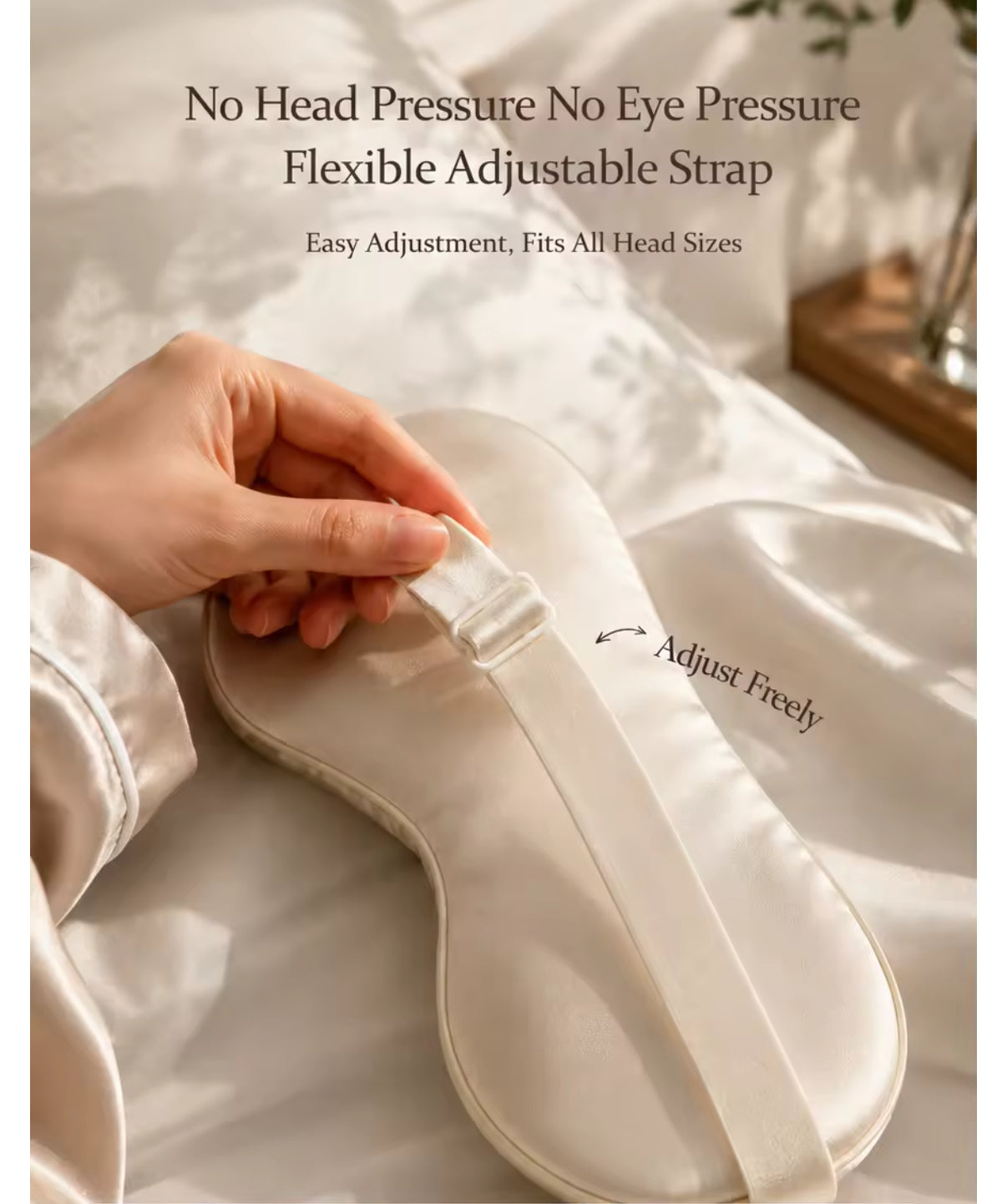 100% Pure Mulberry Silk Sleeping Eye Mask.