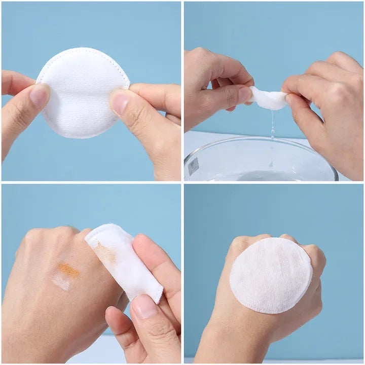 80pcs Round Soft Makeup Remover Cotton Pads