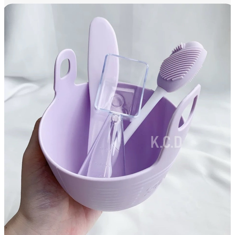 4-in-1 Silicone Facial Mask Mixing Bowl Set