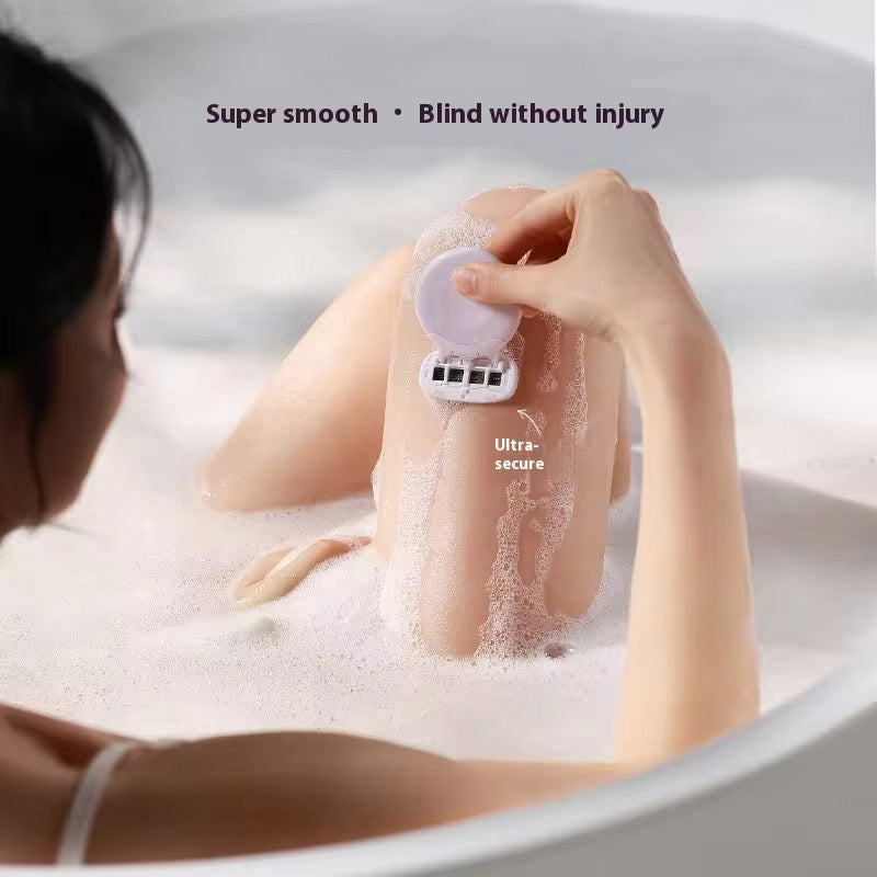 45 Degree Floating Head Mini Body Shaving Razor Set with 2 Extra blades
