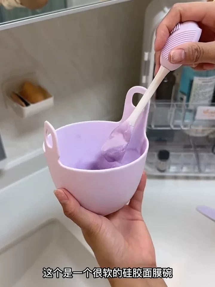 4-in-1 Silicone Facial Mask Mixing Bowl Set