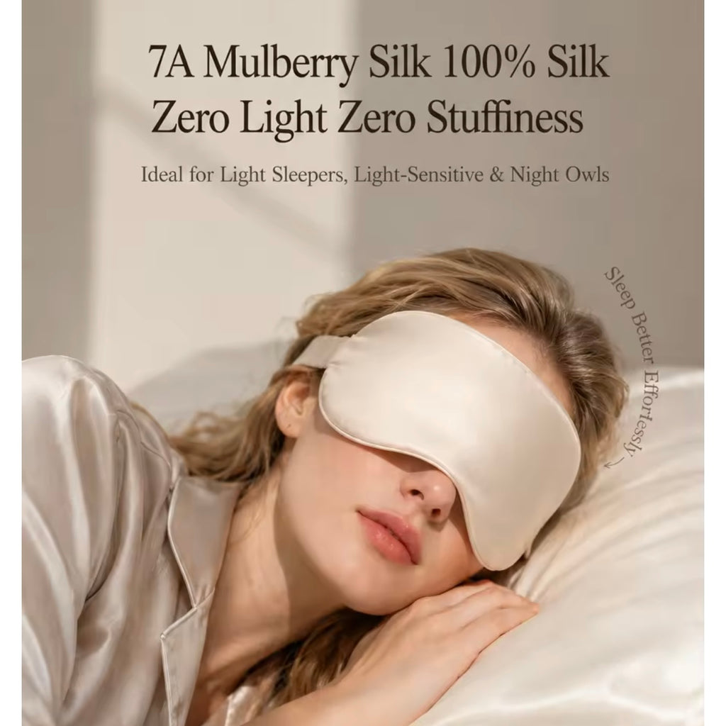 100% Pure Mulberry Silk Sleeping Eye Mask.