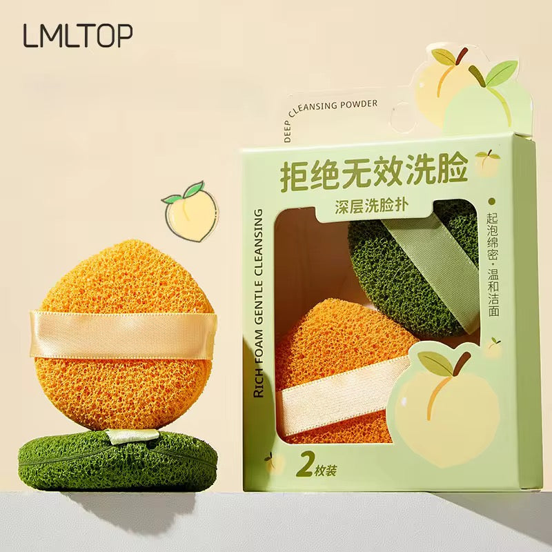 2pcs Mini Face Cleaning Sponge