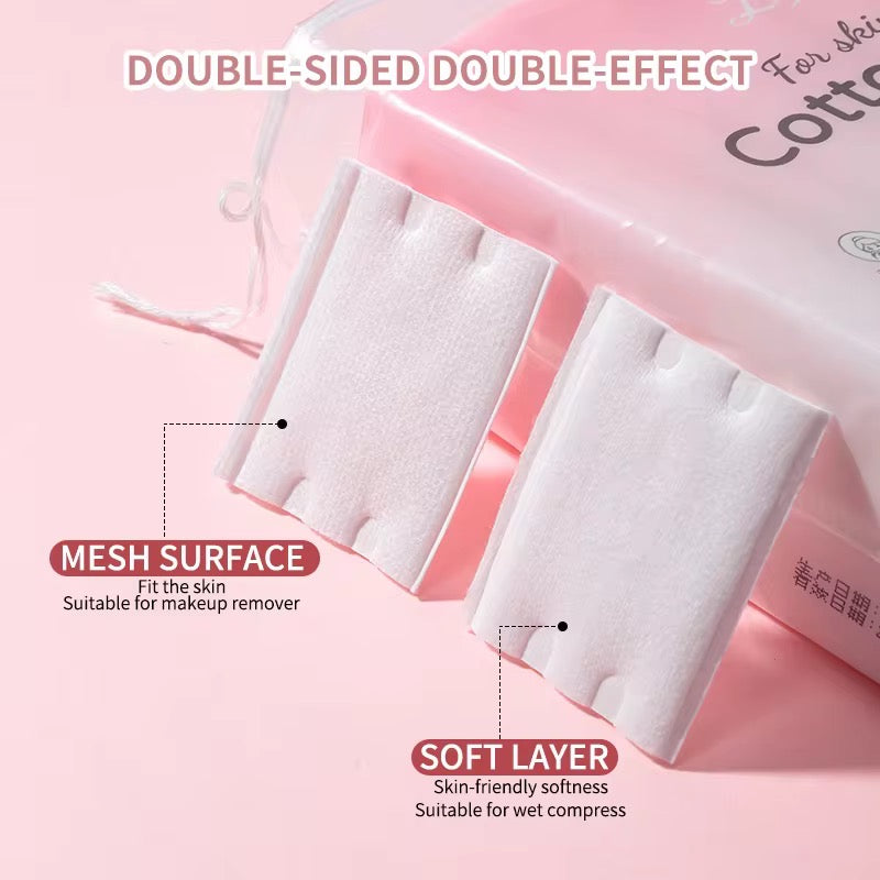 230pcs Double-Side Square Makeup Remover Cotton Pads