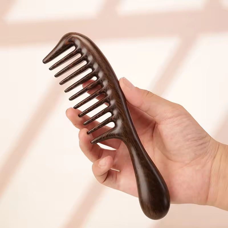 11 Teeth Dark Sandalwood Hair Comb