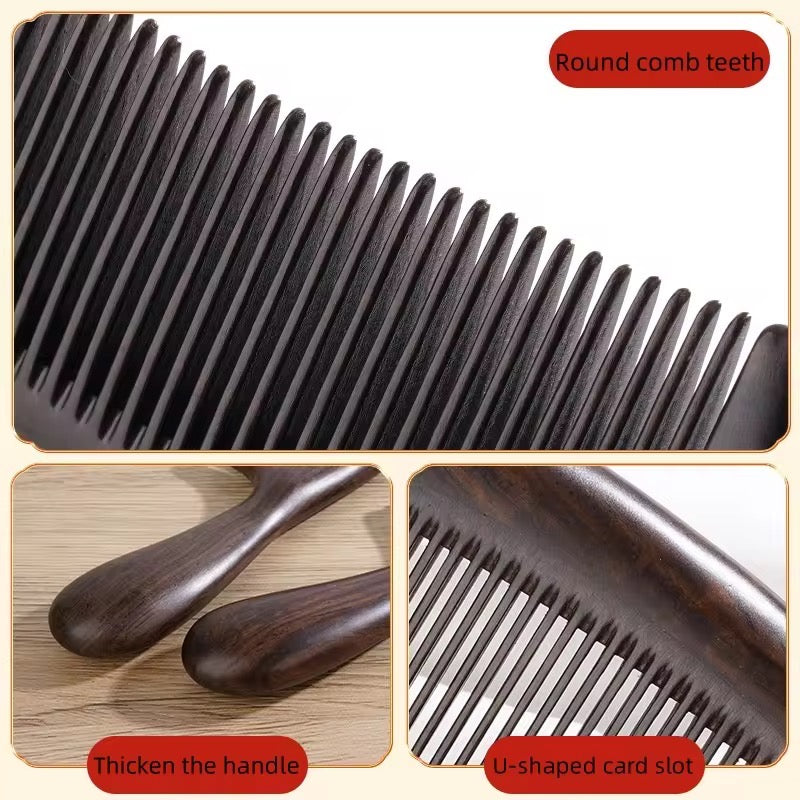 17 Teeth Dark Sandalwood Hair Comb