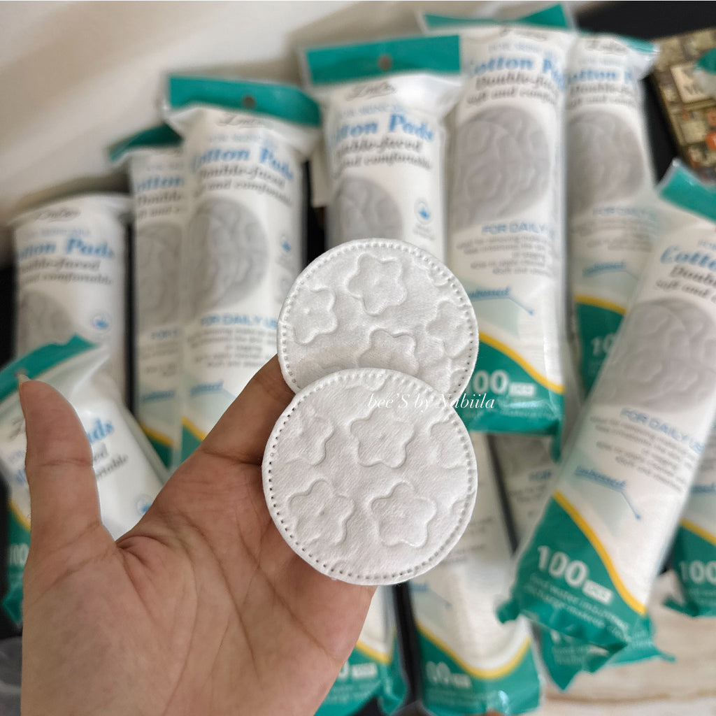 Premium 100pcs Embossed Round Soft Makeup Remover Cotton Pads
