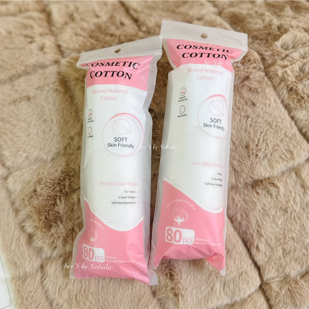 80pcs Round Soft Makeup Remover Cotton Pads