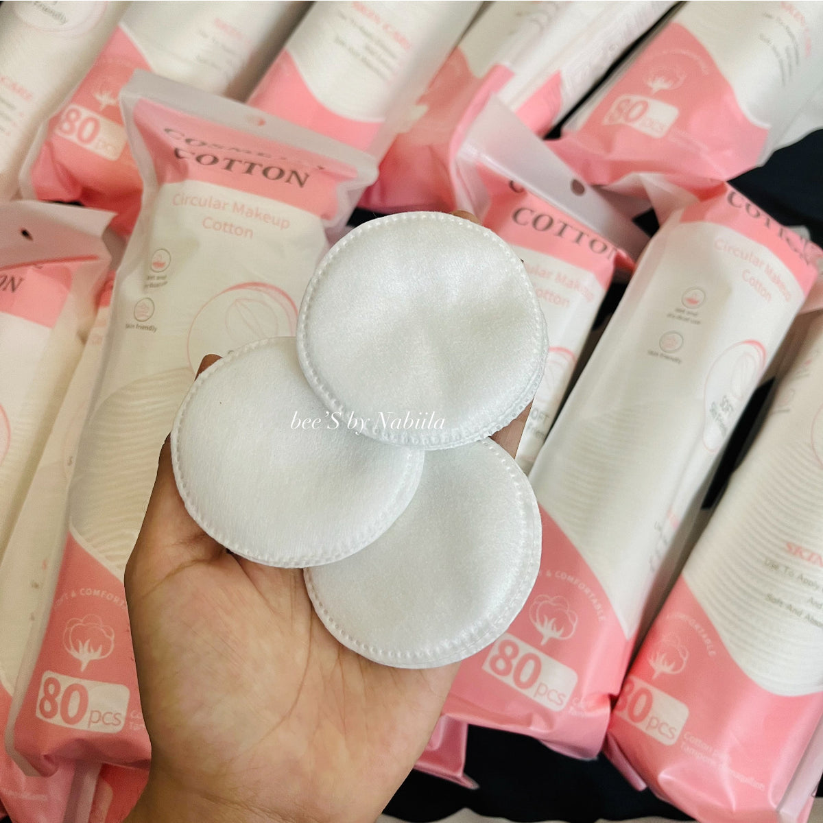 80pcs Round Soft Makeup Remover Cotton Pads
