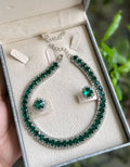 Emerald Green Zircon Choker & Earring Set
