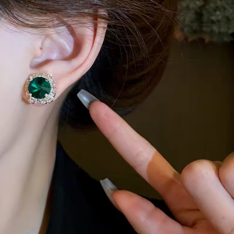 Emerald Green Zircon Choker & Earring Set