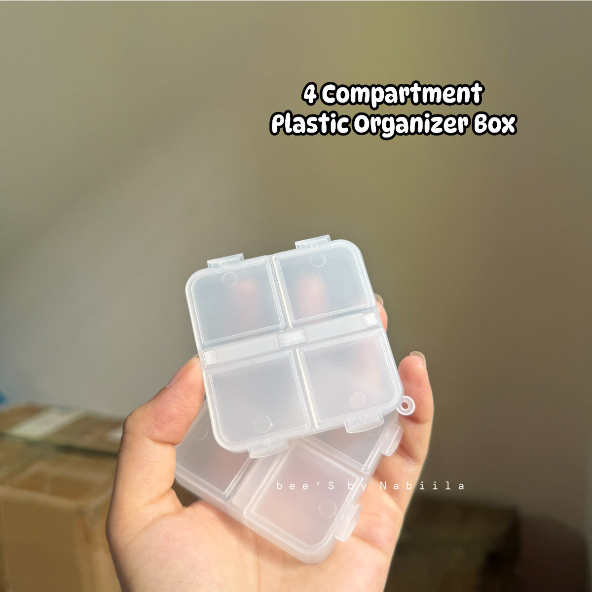 4 Compartment Plastic Organizer Box (Small Size)