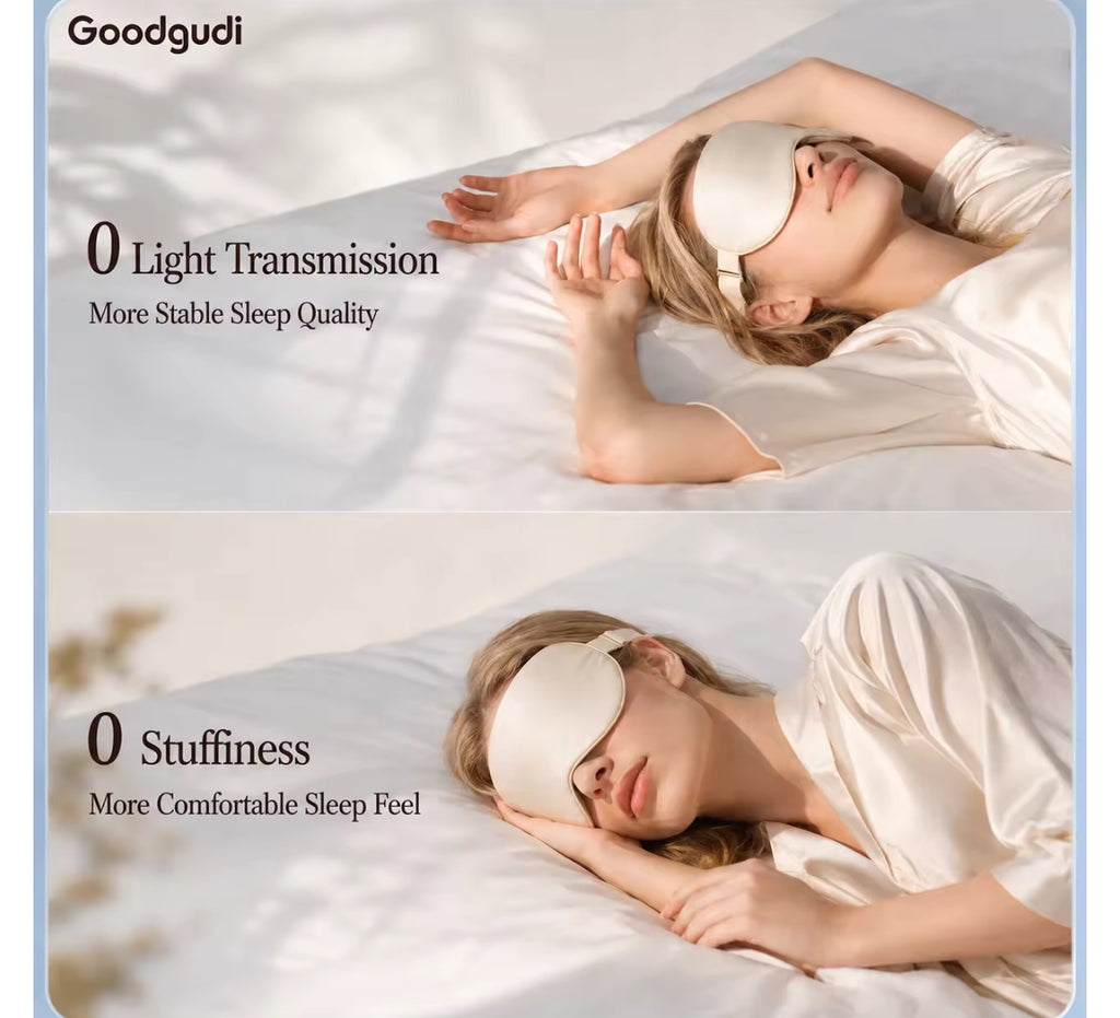 100% Pure Mulberry Silk Sleeping Eye Mask.