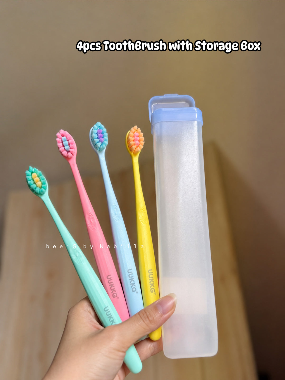 4pcs ToothBrush with Storage Box